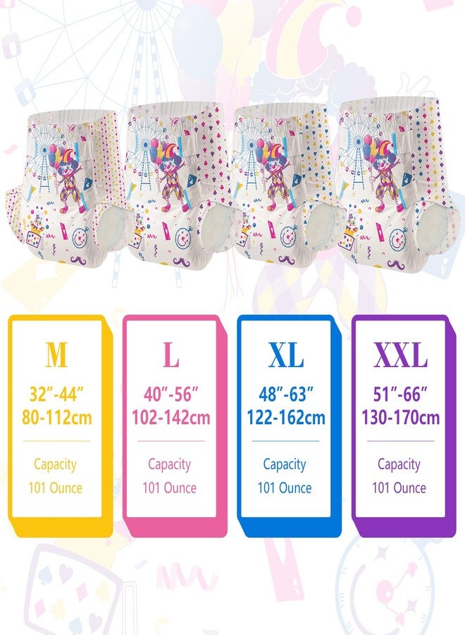Aimisin Adult Printed Diapers,XX-Large-Uncle Clown, 7 Pieces for Men and Women - Leak Protection Heavy Absorbency Protection Diapers - Image 5